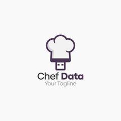 Chef Data Logo Vector Template Design. Good for Business, Start up, Agency, and Organization