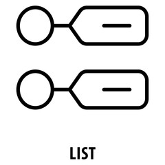 List Icon simple and easy to edit for your design elements