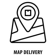 Map Delivery Icon simple and easy to edit for your design elements