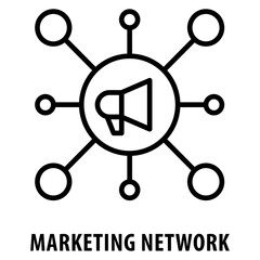 Marketing Network Icon simple and easy to edit for your design elements