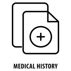 Obraz premium Medical History Icon simple and easy to edit for your design elements