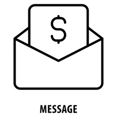 Message Icon simple and easy to edit for your design elements