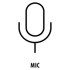Mic Icon simple and easy to edit for your design elements