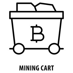 Mining cart Icon simple and easy to edit for your design elements