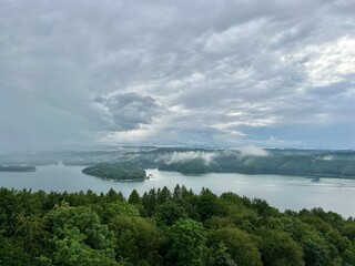 Lake Solina is a largest in Poland water reservoir surrounded by a characteristic landscape of mountains covered with forest and plenty of beaches with tourist infrastructure.