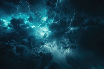 A cloudy sky with lightning, perfect for weather or nature related images