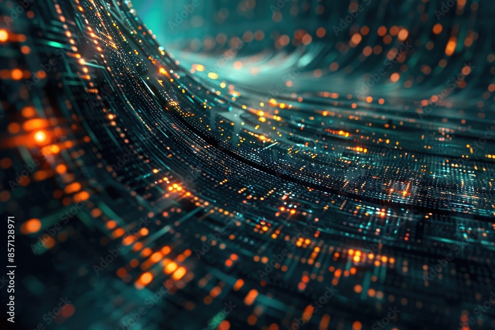 Leinwandbilder High-quality image of a computer circuit board showing intricate details and components