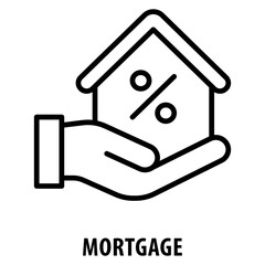 mortgage Icon simple and easy to edit for your design elements