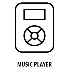 Music Player Icon simple and easy to edit for your design elements