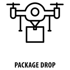 Package Drop Icon simple and easy to edit for your design elements