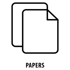 Papers Icon simple and easy to edit for your design elements