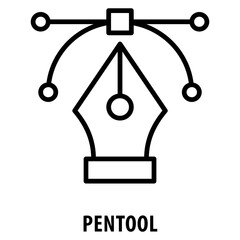 Pentool Icon simple and easy to edit for your design elements