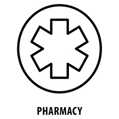 Pharmacy Icon simple and easy to edit for your design elements