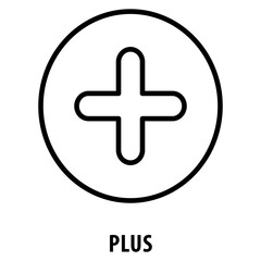 Fototapeta premium Plus Icon simple and easy to edit for your design elements
