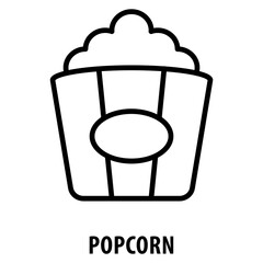Popcorn Icon simple and easy to edit for your design elements