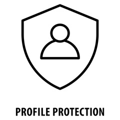 Profile Protection Icon simple and easy to edit for your design elements