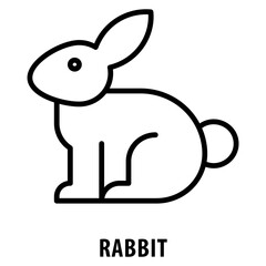 Rabbit Icon simple and easy to edit for your design elements