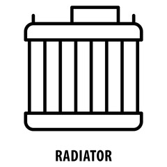 Radiator Icon simple and easy to edit for your design elements
