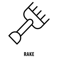 rake Icon simple and easy to edit for your design elements