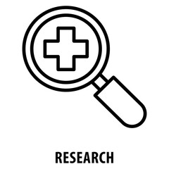 Fototapeta premium Research Icon simple and easy to edit for your design elements
