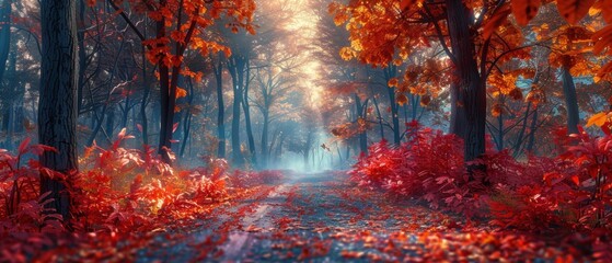 Autumn Forest Path.