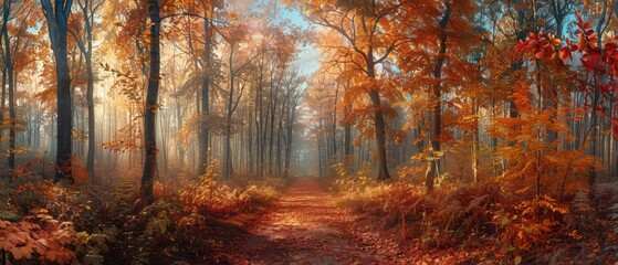 Autumn Forest Path.