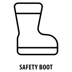 Safety boot Icon simple and easy to edit for your design elements