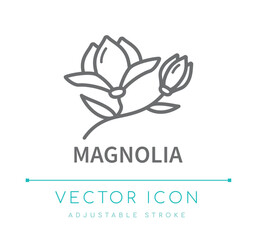 Magnolia Line Icon