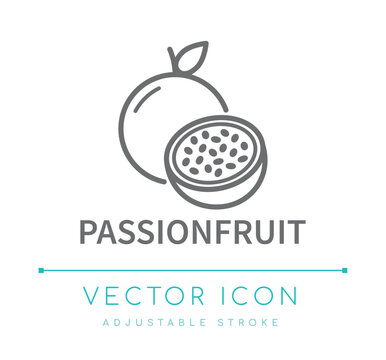 Passionfruit Line Icon