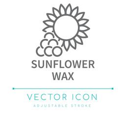 Sunflower Wax Line Icon