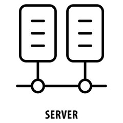 Server Icon simple and easy to edit for your design elements