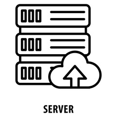 Server Icon simple and easy to edit for your design elements