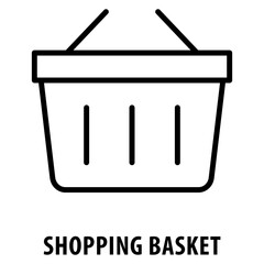 Shopping Basket Icon simple and easy to edit for your design elements
