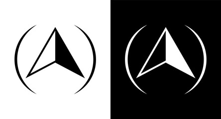 Basic North Arrow Mark icon for web, ui, mobile apps. Basic North Arrow Mark icon sign symbol.