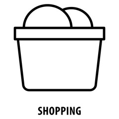 Shopping Icon simple and easy to edit for your design elements