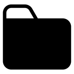 folder  glyph  icon vector illustration isolated on white background