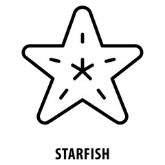 Starfish Icon simple and easy to edit for your design elements