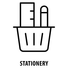 Stationery Icon simple and easy to edit for your design elements