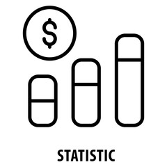 Statistic Icon simple and easy to edit for your design elements