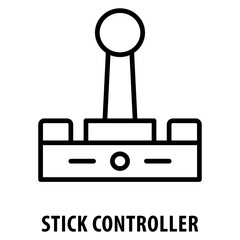 Stick Controller Icon simple and easy to edit for your design elements