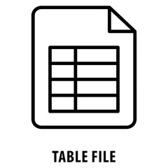 Table file Icon simple and easy to edit for your design elements