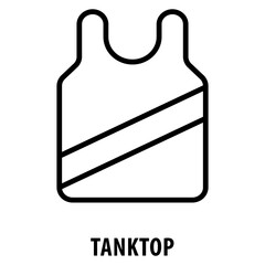 Tanktop Icon simple and easy to edit for your design elements