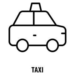 Taxi Icon simple and easy to edit for your design elements