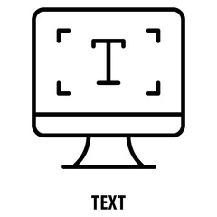 Text Icon simple and easy to edit for your design elements