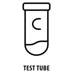 Test Tube Icon simple and easy to edit for your design elements