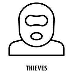 Thieves Icon simple and easy to edit for your design elements