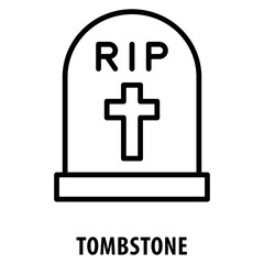 Tombstone Icon simple and easy to edit for your design elements