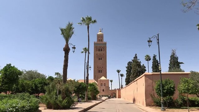 historic building the koutoubia mosque in marrakech