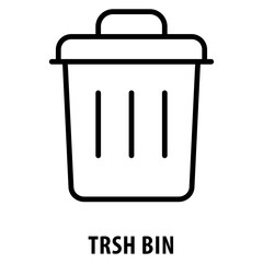 Trsh bin Icon simple and easy to edit for your design elements