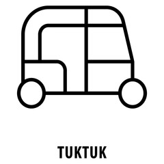 Tuktuk Icon simple and easy to edit for your design elements